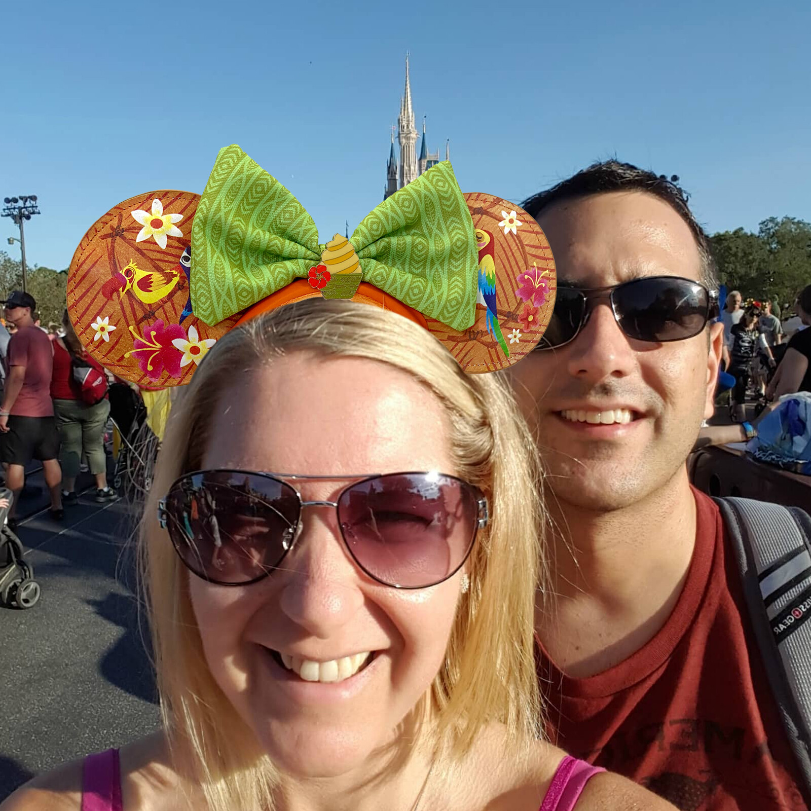 Disney’s Parks Enchanted Tiki Room Birds Minnie Headband Ears Dole Whip US SHIP