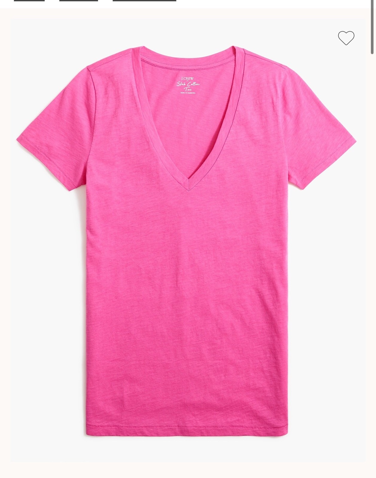 New S size J.Crew Slub 100% cotton white V Neck Tee t-shirt