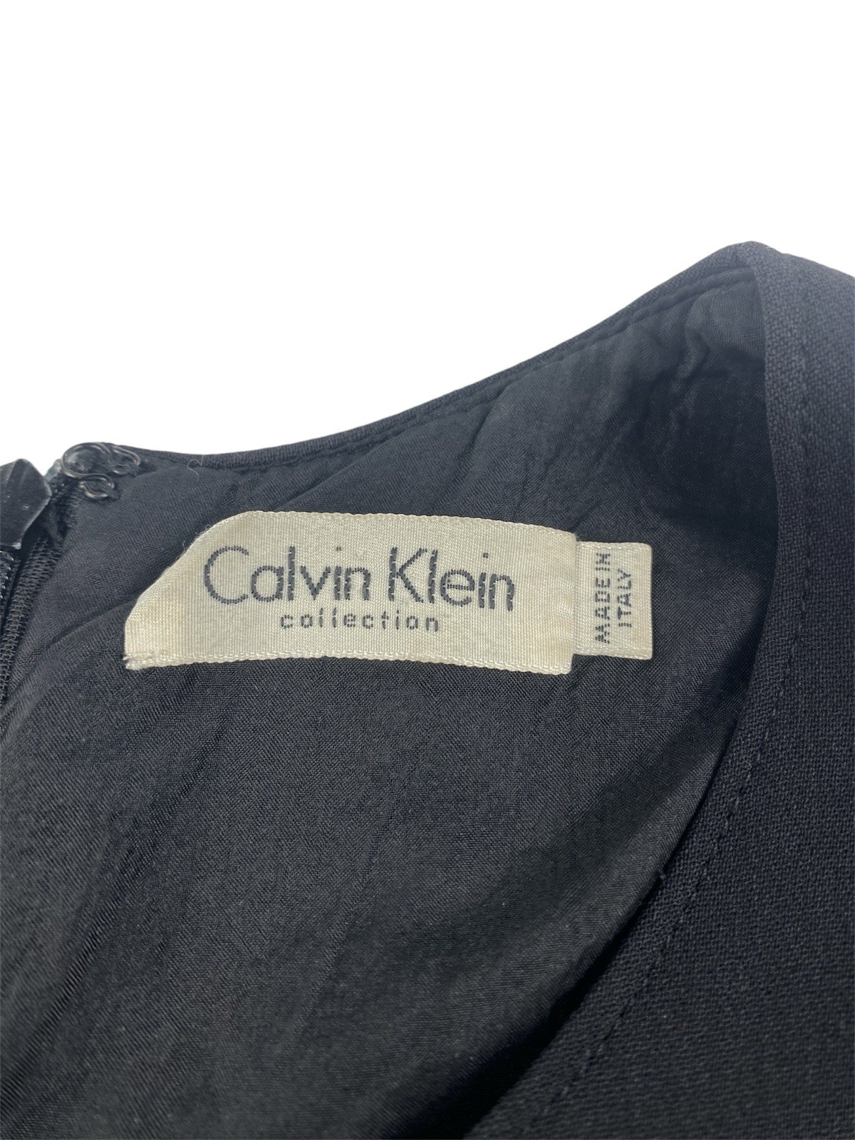 Calvin Klein Collection Fall 1997 Black Wool Jumpsuit 8 Vintage Runway Archive