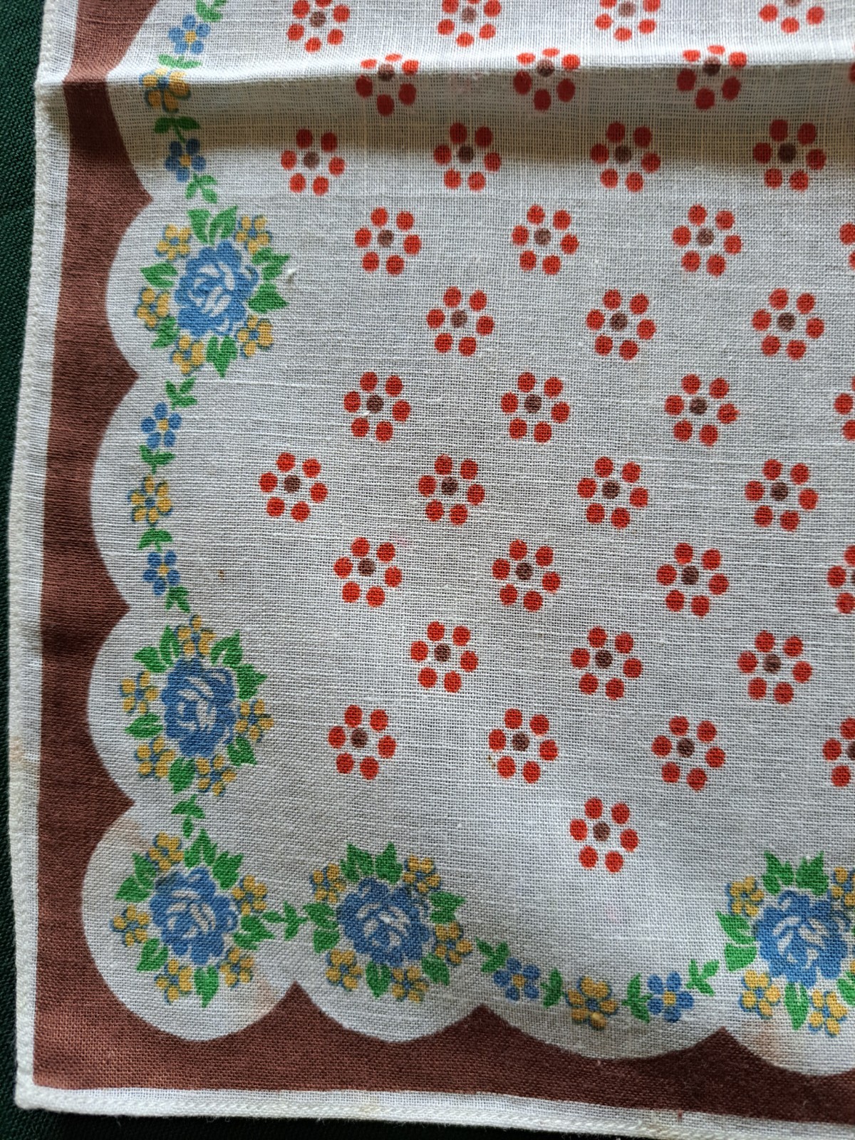 Vintage Floral Print and Tatted Hankies Lot of 4