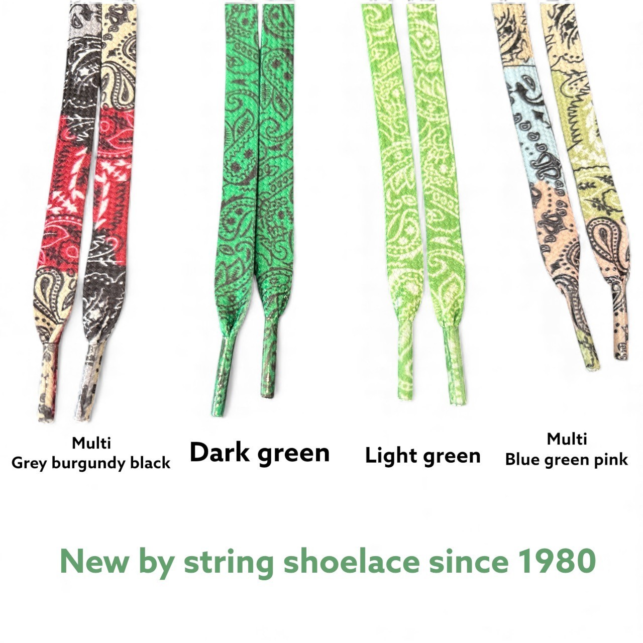 Stylish Strings: Bandanna Shoe Laces Pick your color. 18″- 72″ long