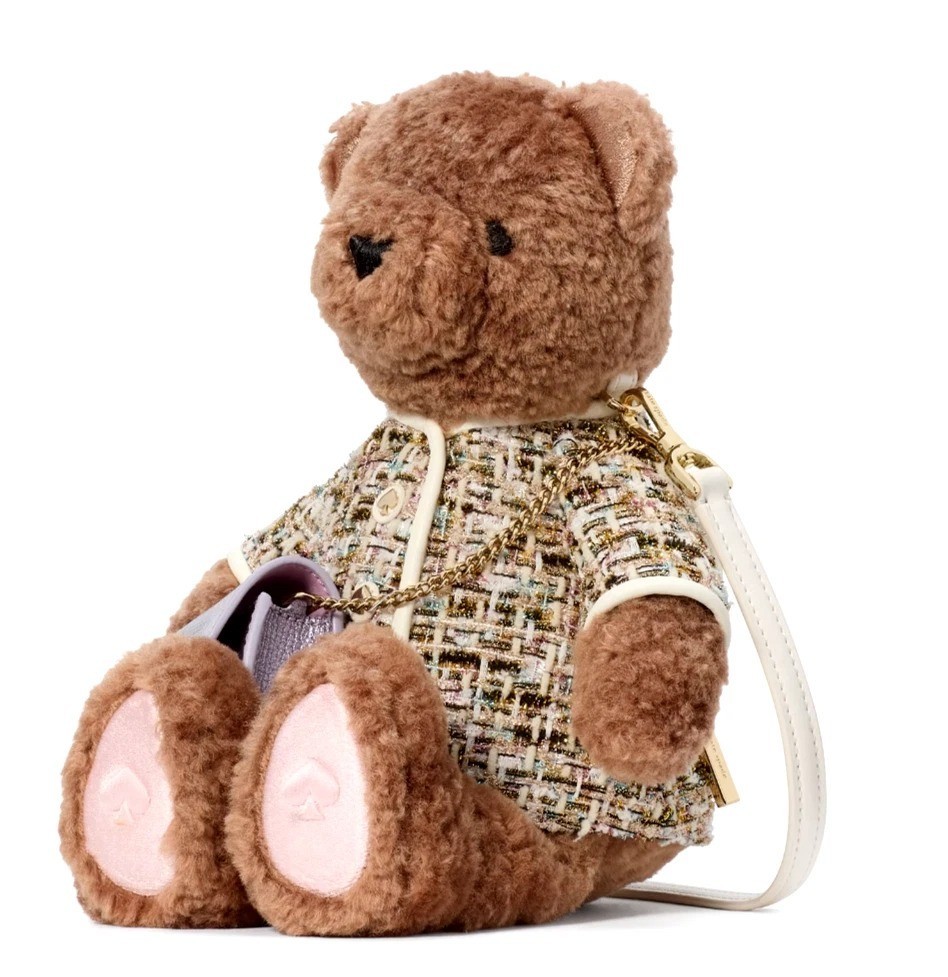 Kate Spade 3D Teddy Bear Crossbody Bag Brown Fur KI972 NWT Collectible $449 WRAP