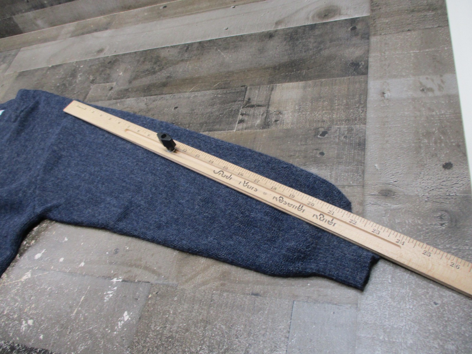 Stephen Kempson Sweater Mens Medium Blue Alpaca Pullover V Neck Bespoke England