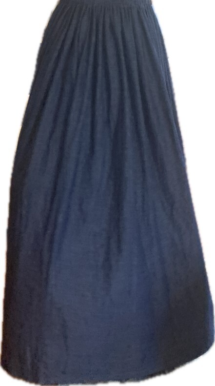Custom Ladies skirt long full modest denim dark navy blue jean S M L XL 1X 2X 3X