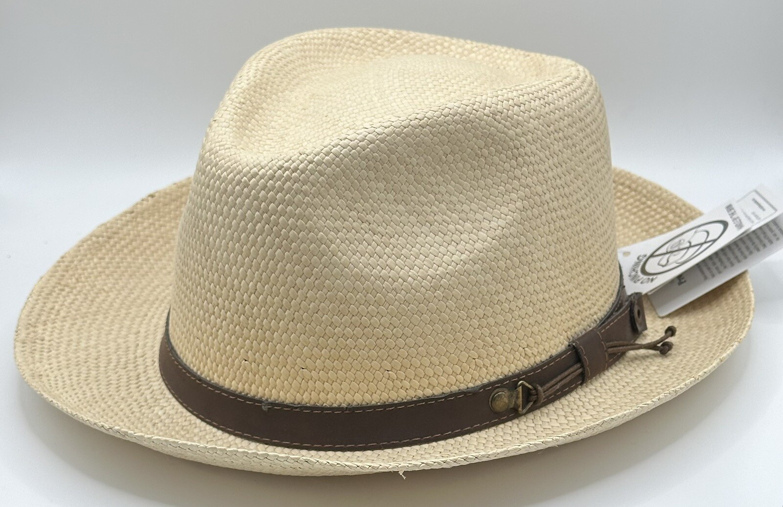 Ultrafino Austral Men Panama Straw Hat 7 1/4 Hand Woven Ecuador Toquilla Fedora