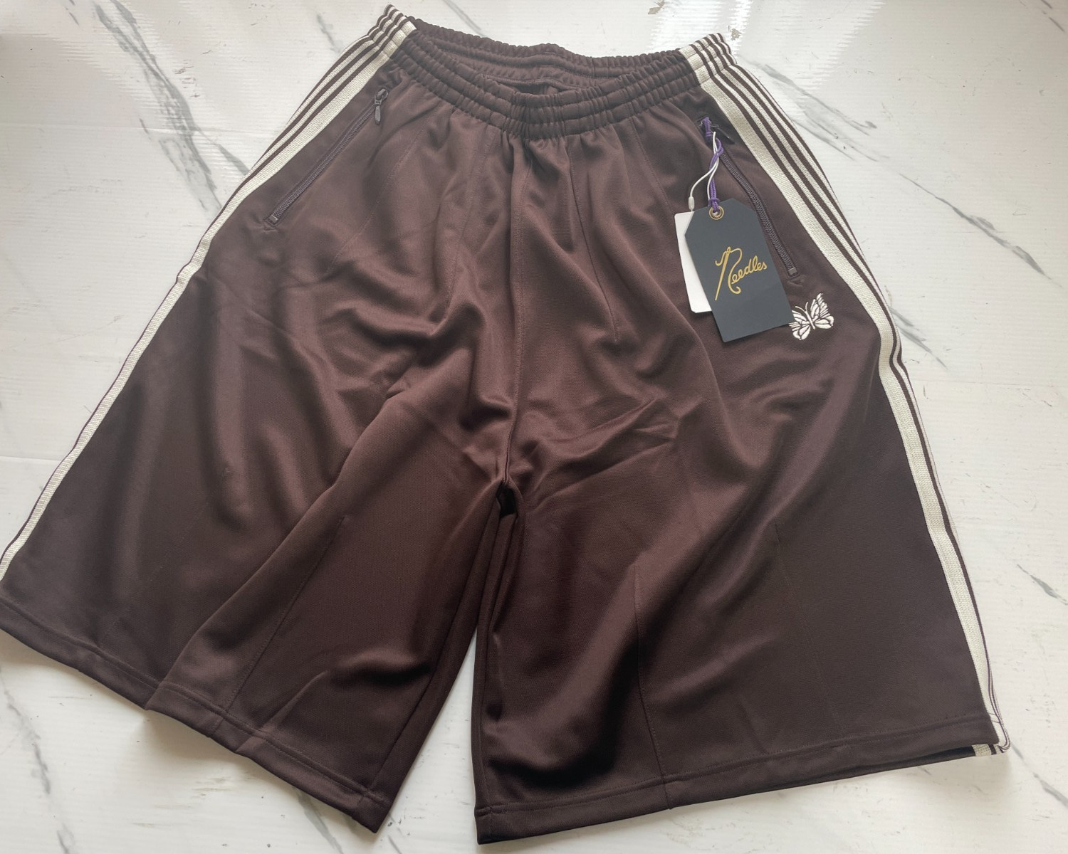 Needles Studious exclusive H.D. track shorts poly smooth brand new Authentic
