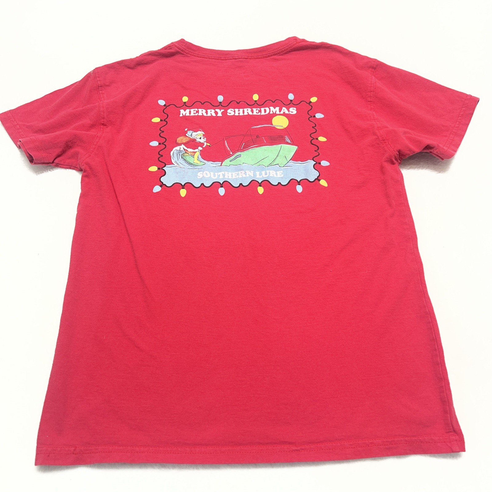 3 Southern Lure Youth Boys XL T-Shirts Cotton Short Sleeve Christmas Jeep Fish
