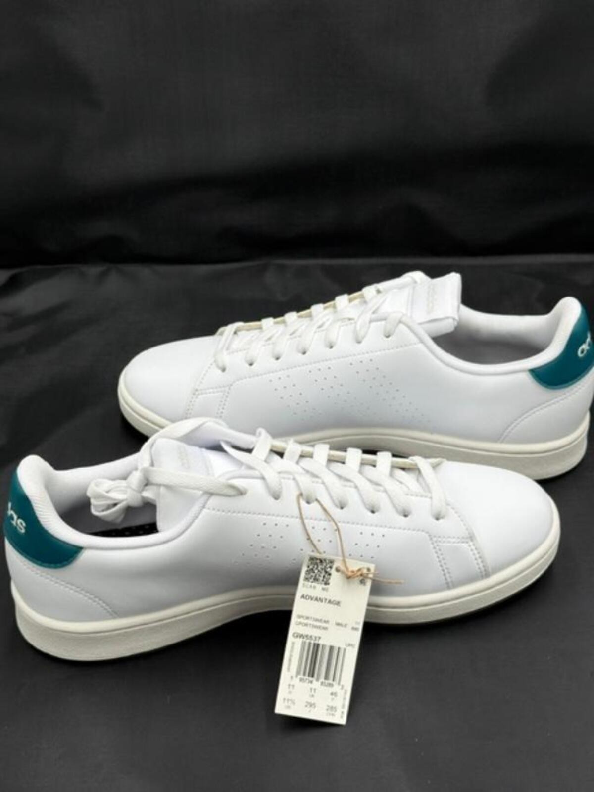 Adidas Advantage White Lace-Up Sneakers Size 11.5 US