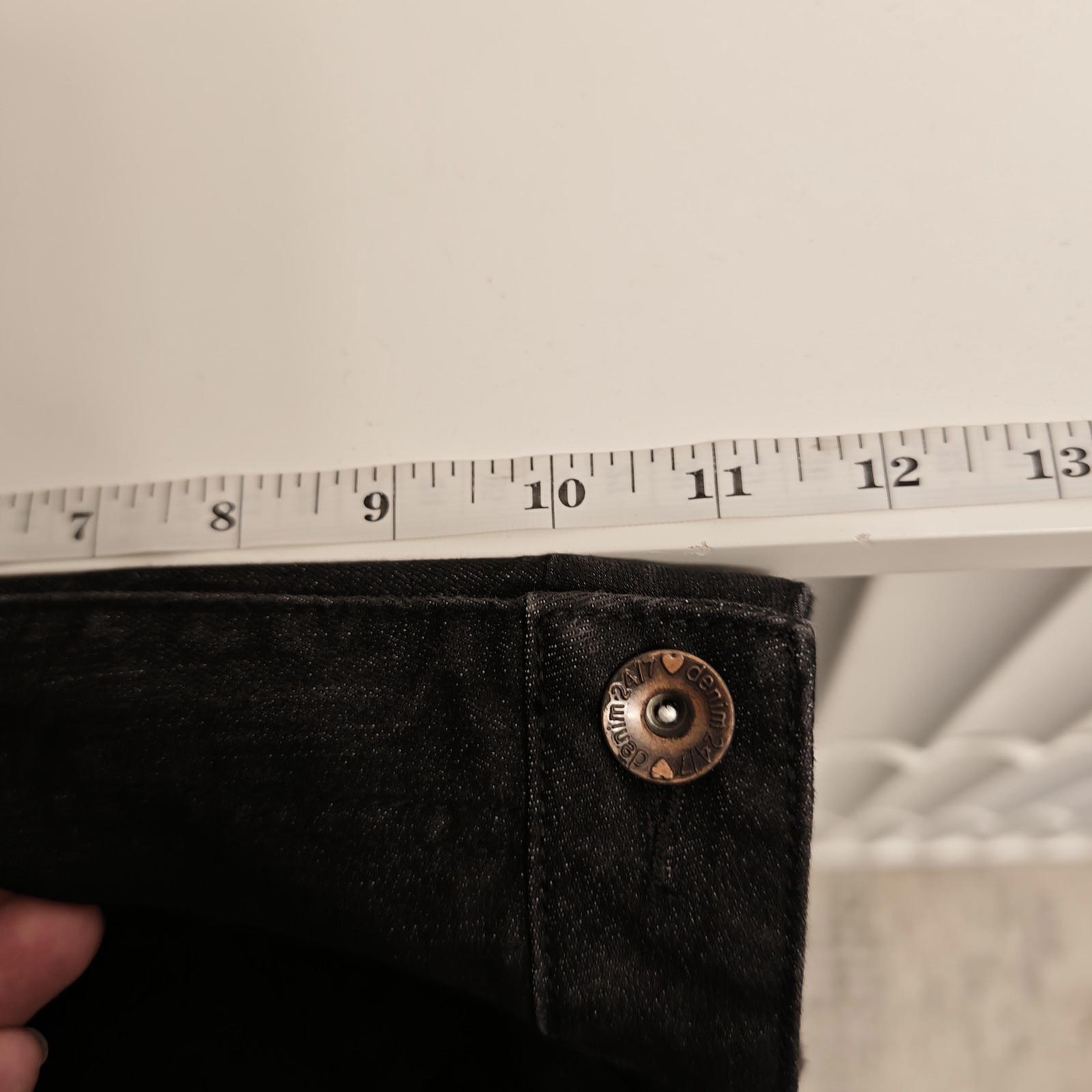 Denim 24/7 Black Wash Relaxed Fit Jeans Plus Size 18W Stretch 49-2427-0