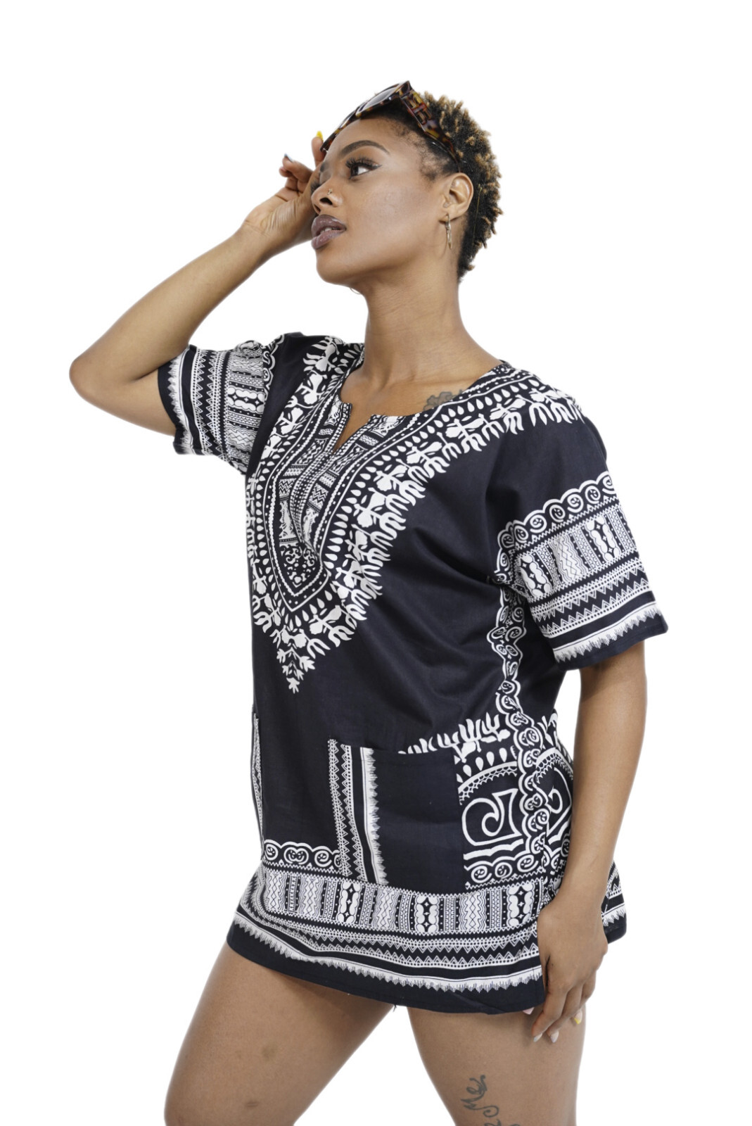 Black African Unisex Dashiki Shirt DP3578 Small to 7XL Plus Size
