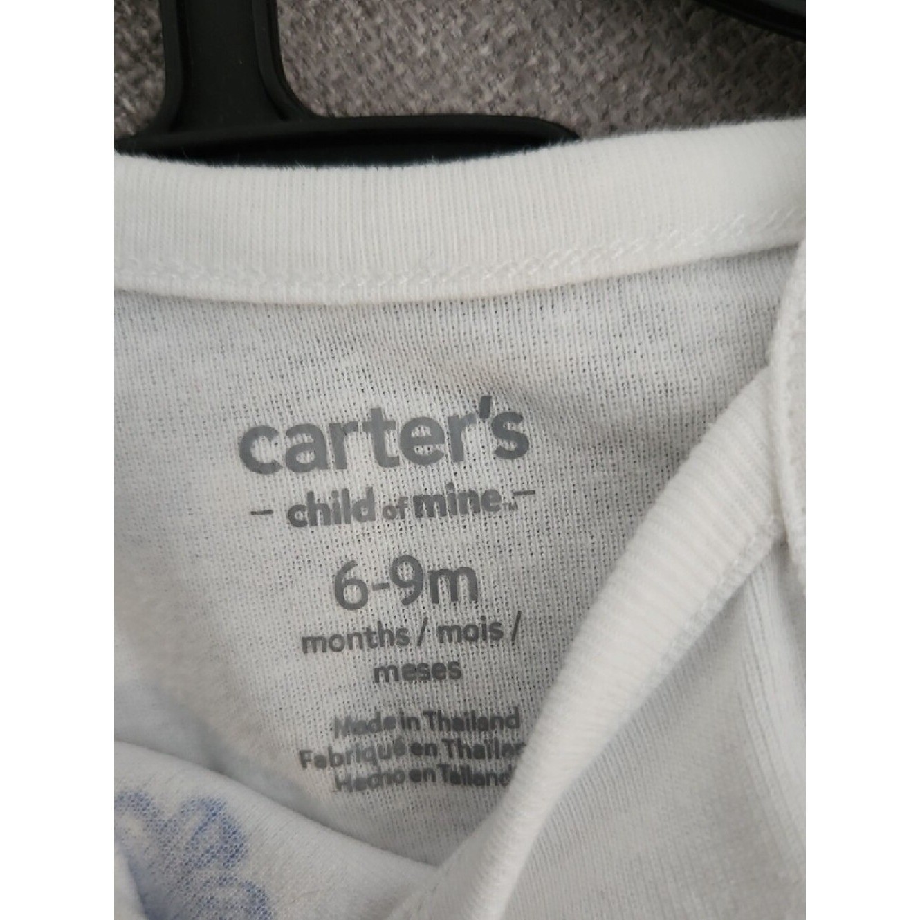 Carter’s 6-9 Months White Tank Bodysuit Light Blue Floral 3 pc lot girls