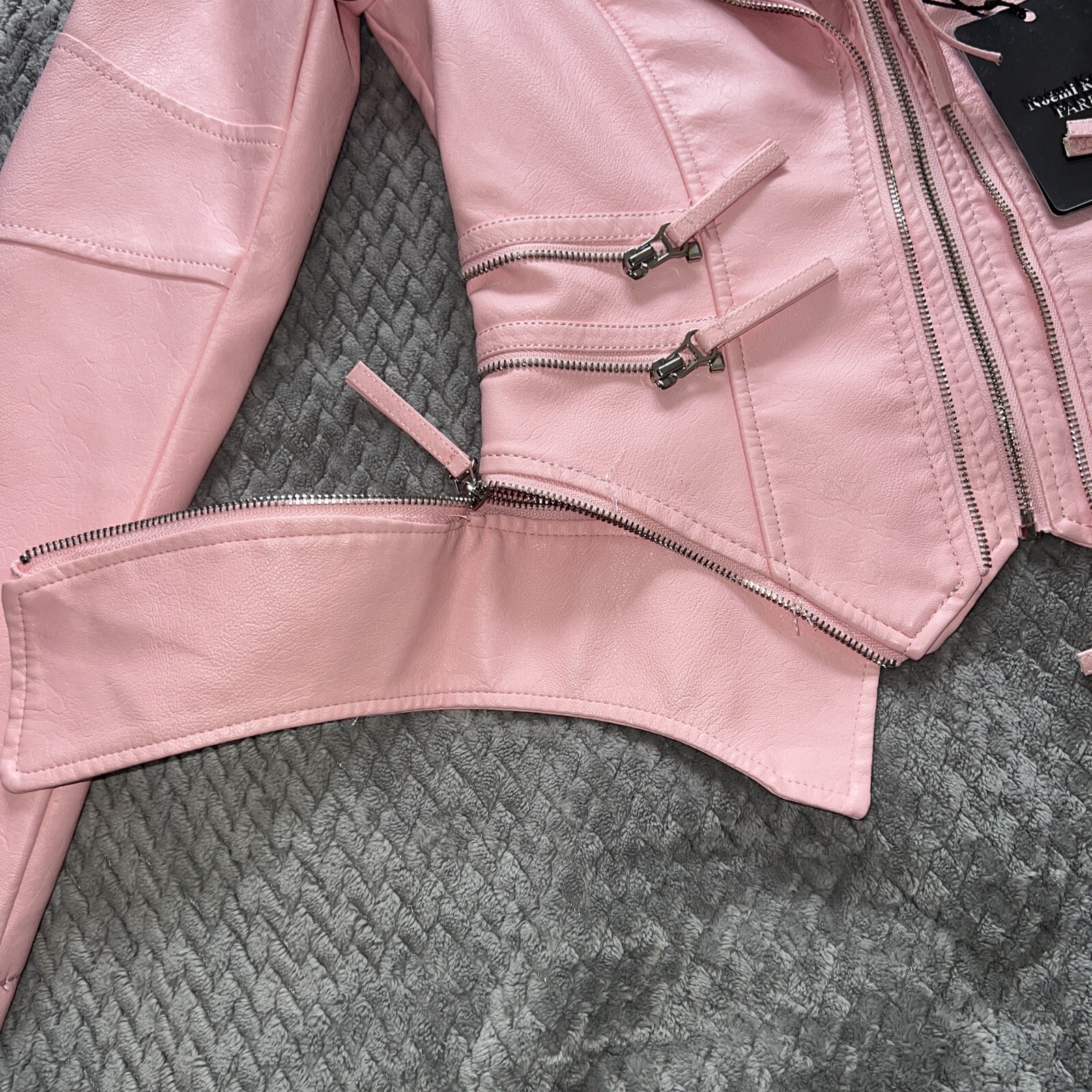 Adorable Design Eco Leather Jacket Size M NWT Paris
