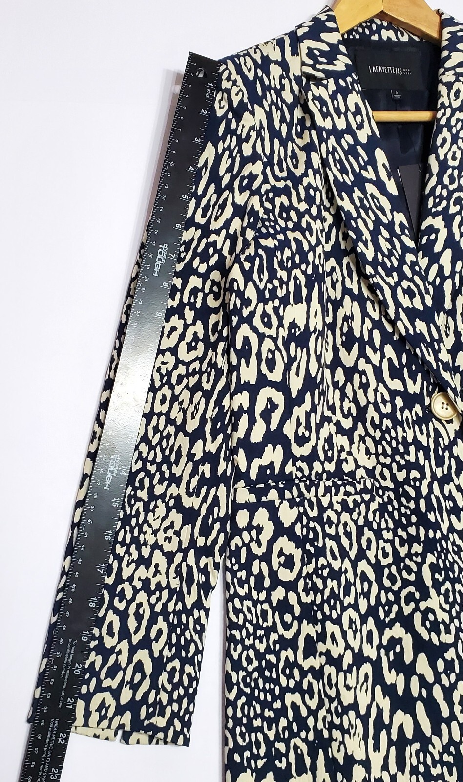 Lafayette 148 New York Leopard Print Tailored Blazer Career Jacket Sz NWT $598