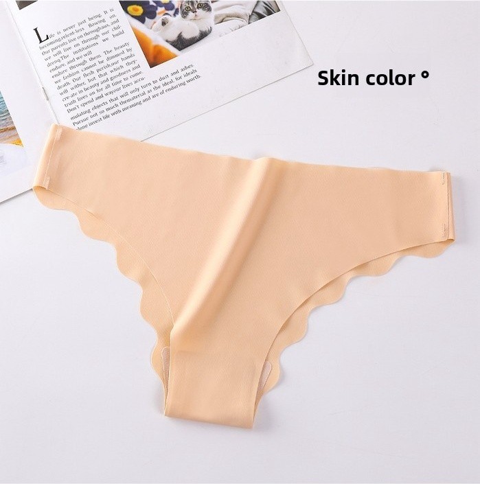5PCS Women Underwear Seamless Invisible Ice Silk Cheeky Thongs, Sexy Low Briefs