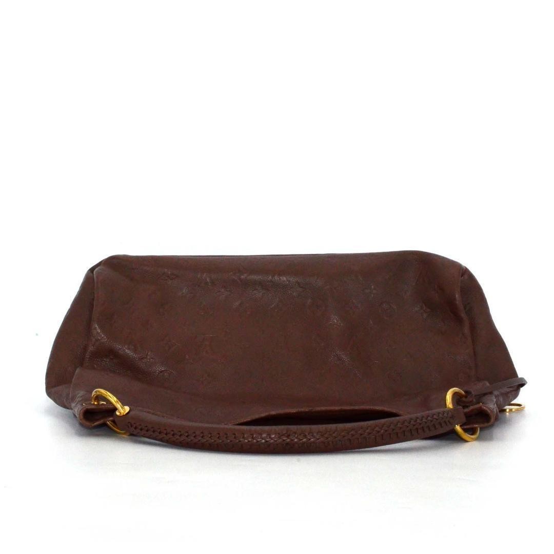 Louis Vuitton Artsy MM Monogram Empreinte M94171 Shoulder Bag Brown Leather