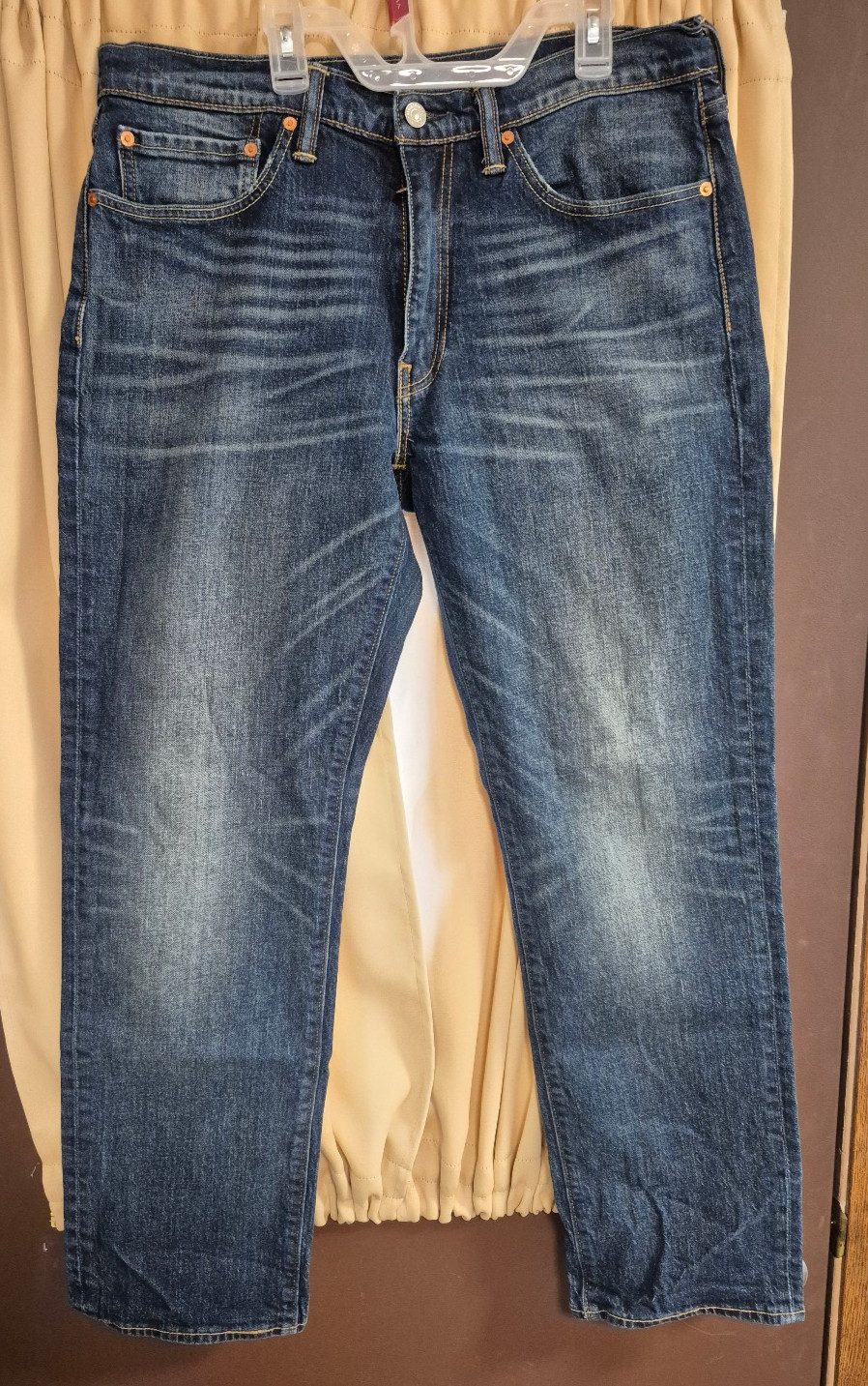 Mens Levis 541 Jeans 34×32 Blue Slim Taper Dark Stonewash Denim