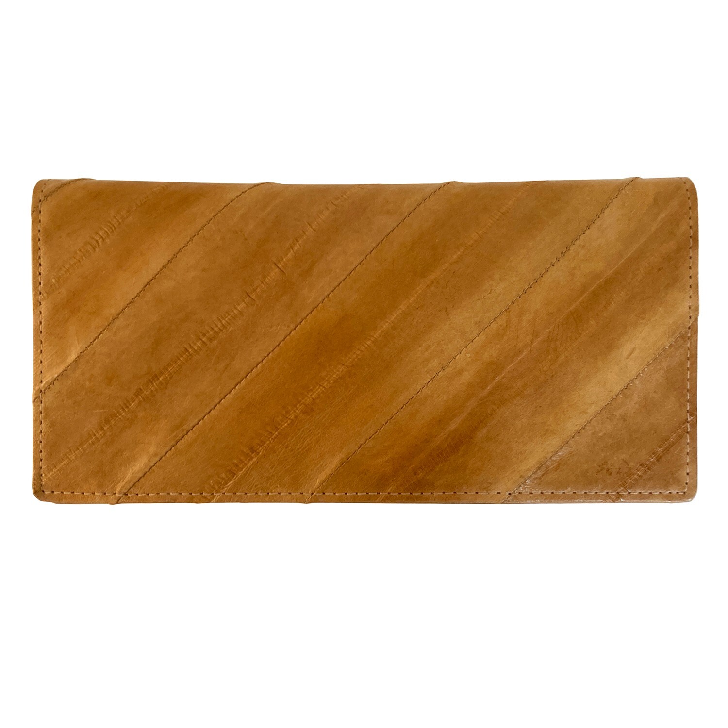 Genuine Eel Skin Wallet Coin Purse Slim Wallet Bifold Purse – BLACK