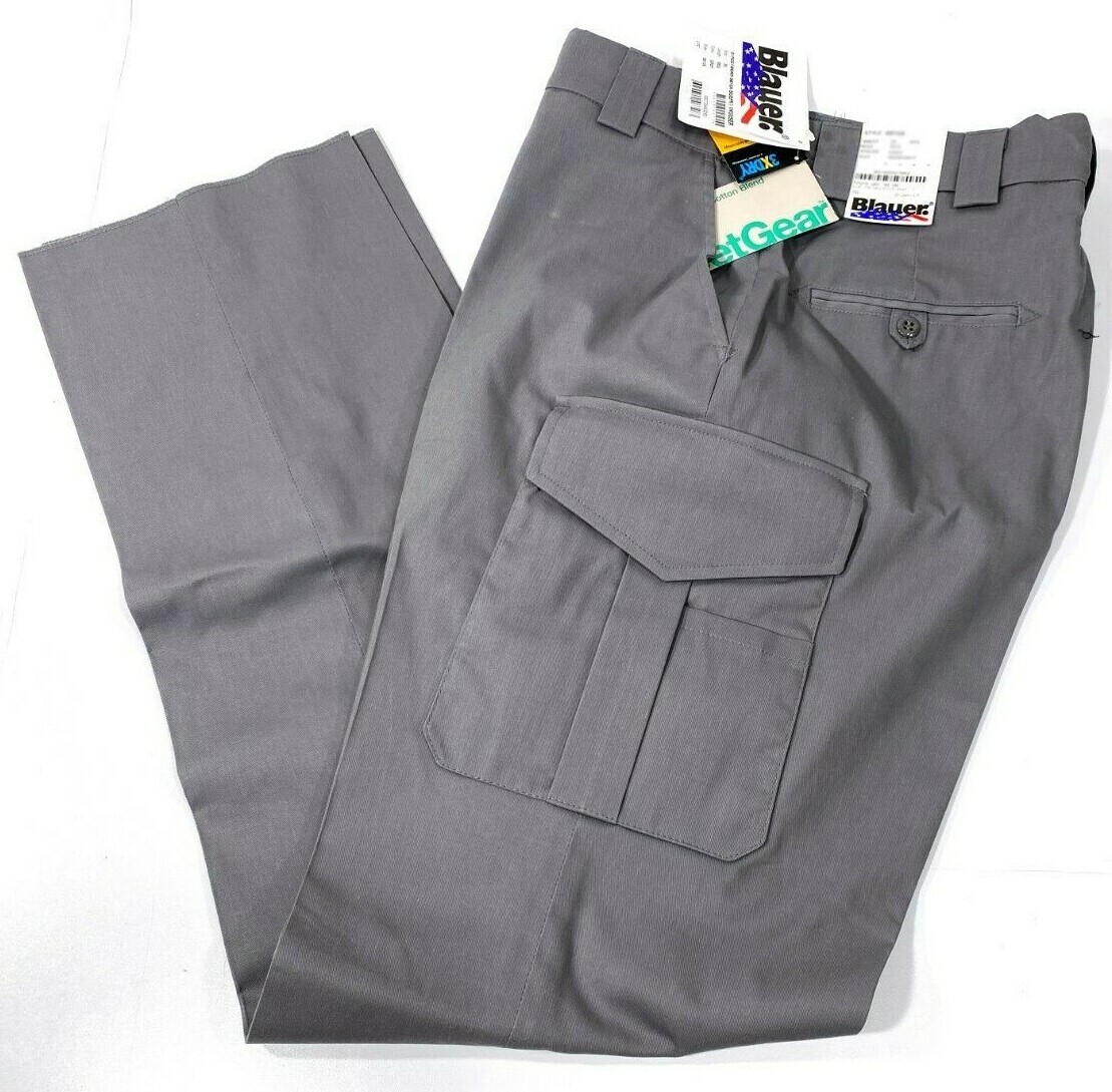 NEW MENS BLAUER 8810x SIDE-POCKET COTTON BLEND PANTS LIGHT GREY 28×37 UNHEMMED