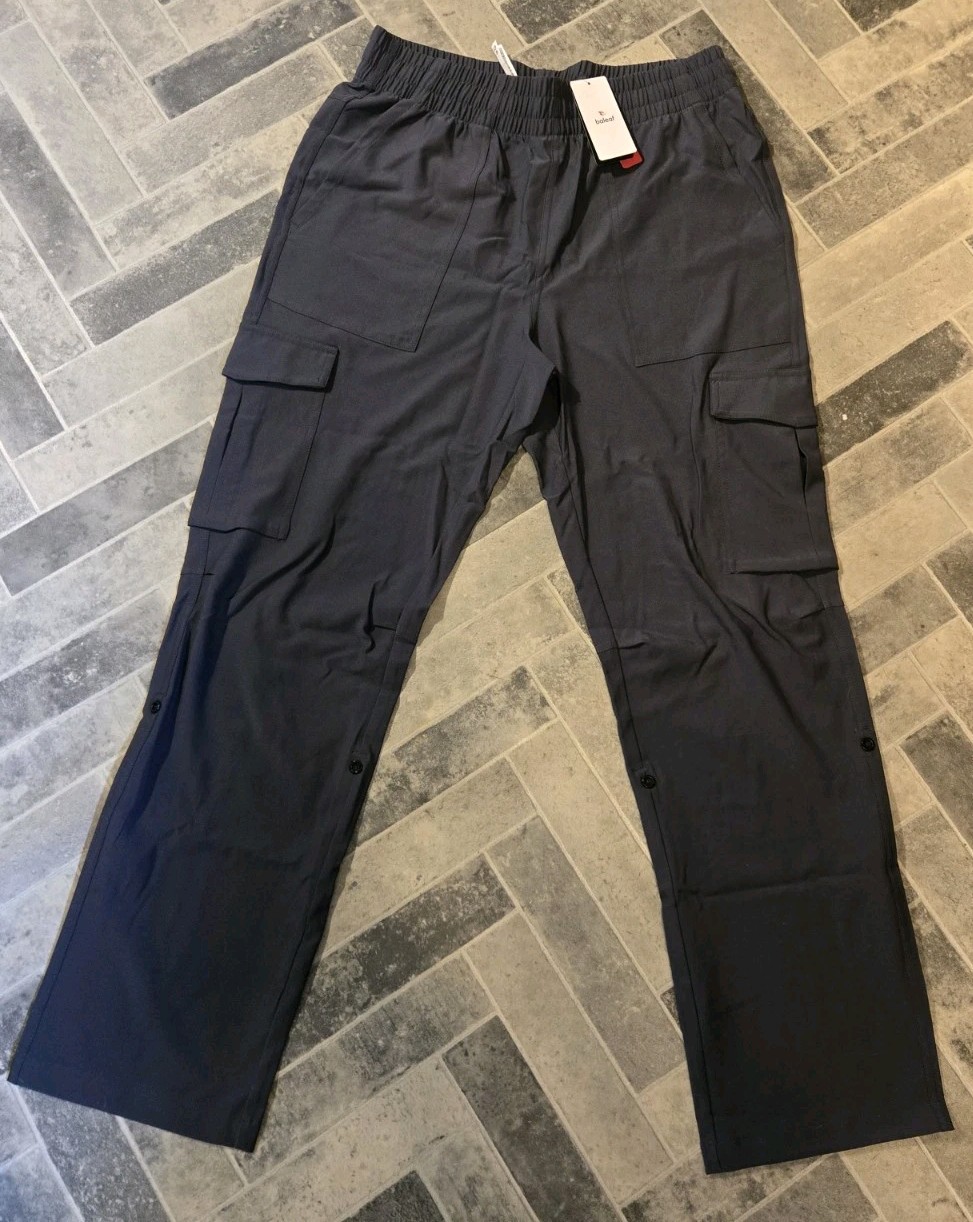 Baleaf Womens Hiking Pants Capri Roll Up Gray Medium Water Resistant