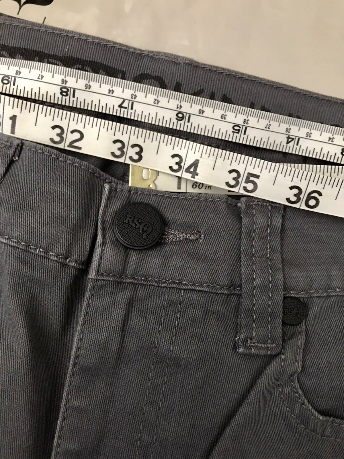 RSQ Gray London Soft Skinny Stretch Jeans Men W33xL32