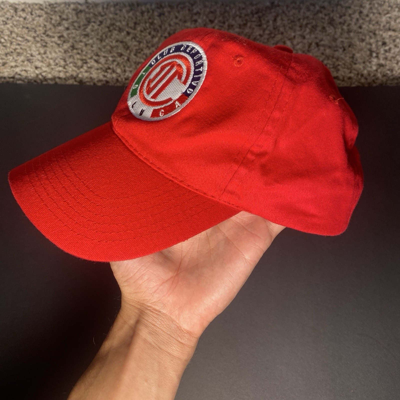 Toluca “Siempre Diablos” Cap Adjustable Strap Red Embroidered Logo/Gorra Liga MX