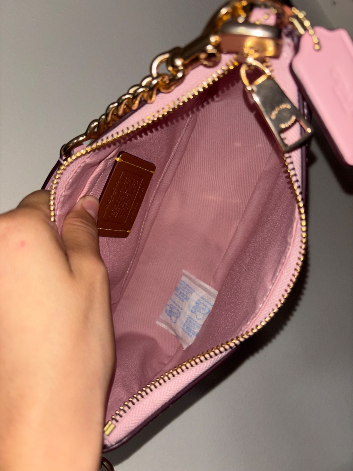 Authentic powder pink coach teri Cal51