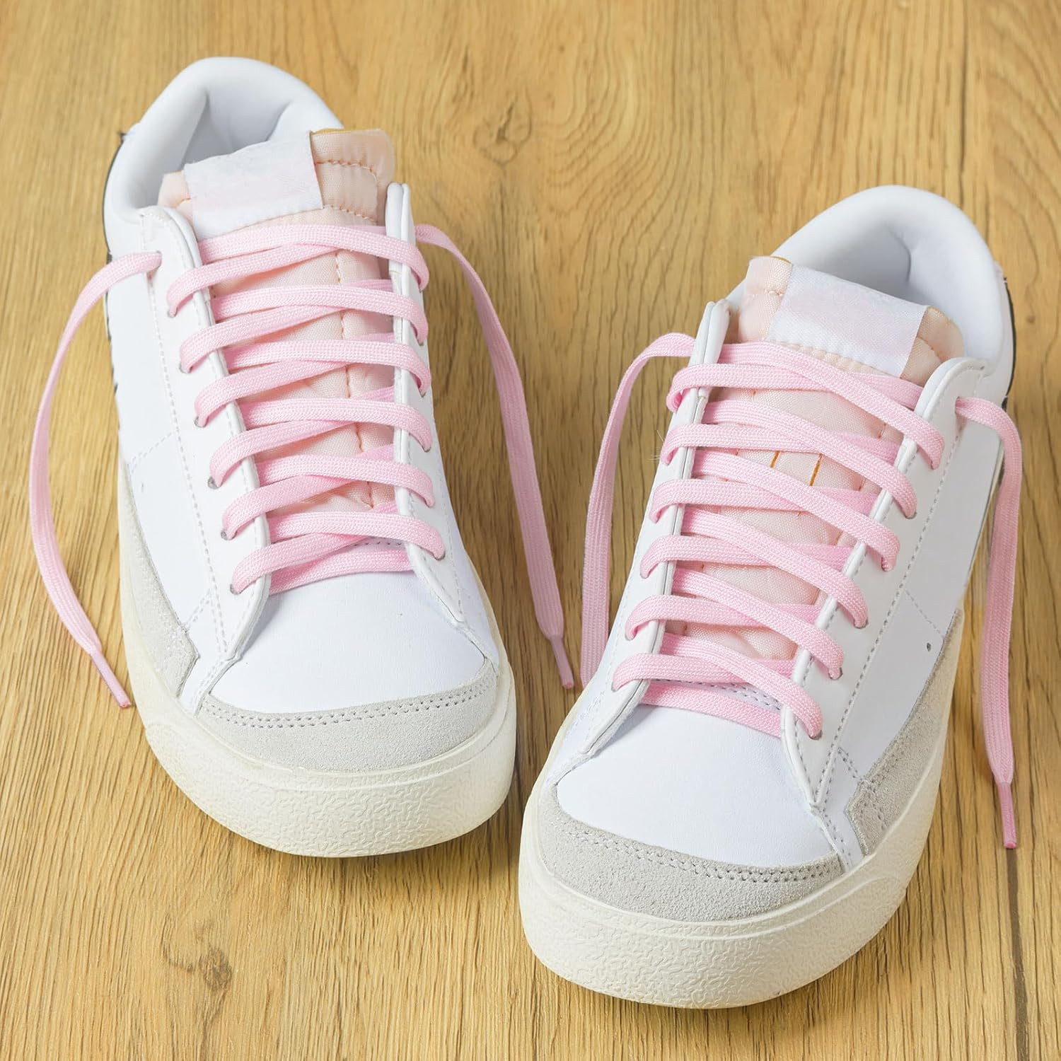 2 Pairs 1/4″ Flat Shoe Laces for Sneakers 11 Colors Athletic Shoelaces in 31″ –
