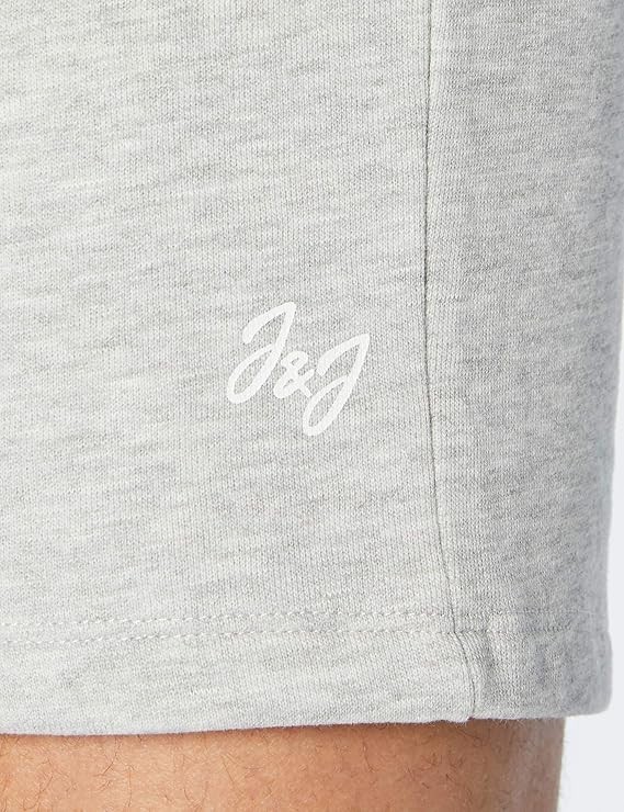 Jack & Jones Mens 2 Pack Simone Sweat Shorts, Black/Light Grey – Large