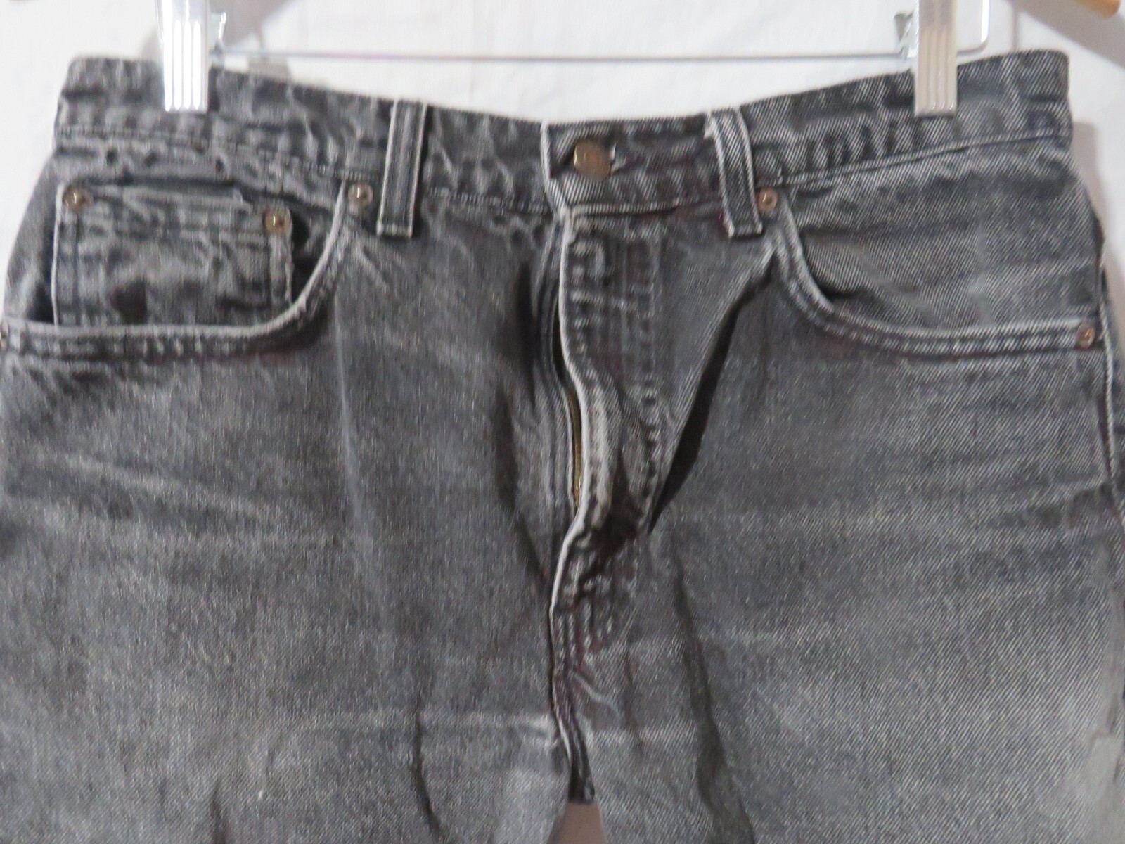 Vintage Levi’s 505 Black Jeans Custom Shorts Tag 34×32 Levis Inseam 11.5in
