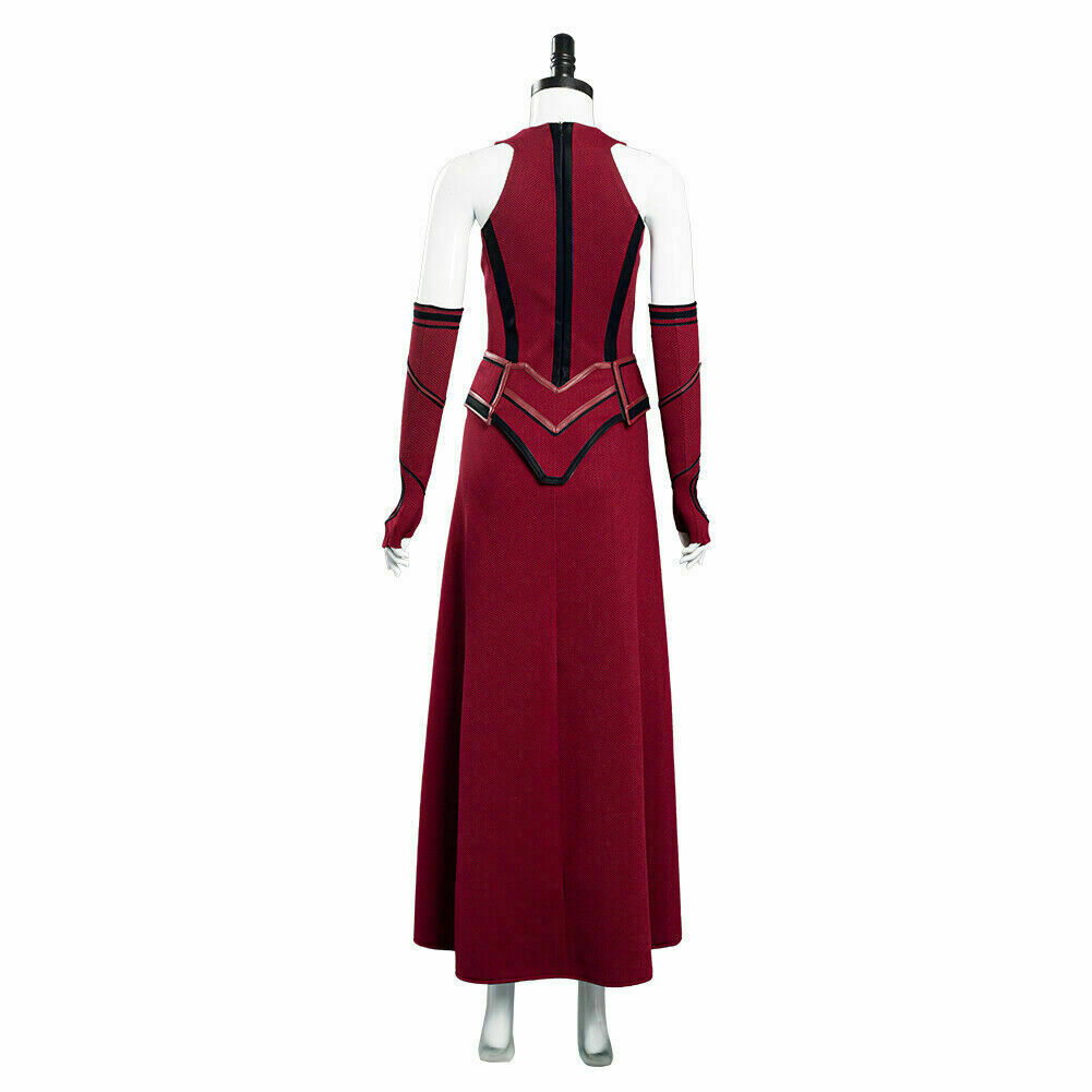 Wanda Vision Scarlet Witch Cosplay Costume Halloween Outfit Battle Suit #