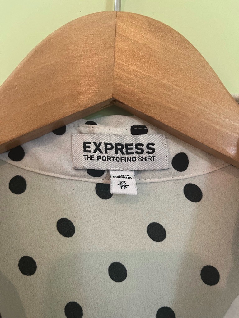 Express Women’s 3 Pack Long Sleeve Blouse Button Up Shirt X-Small Slim Fit