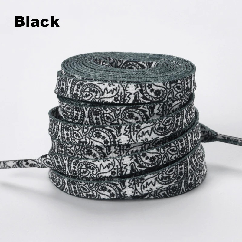 1 Pair Color Cashew Flower Shoelace Flat Shoelaces for Sneakers Creative Gradien