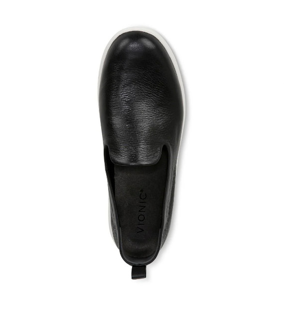 VIONIC Uptown Willa Slip On Sneaker, Black Leather