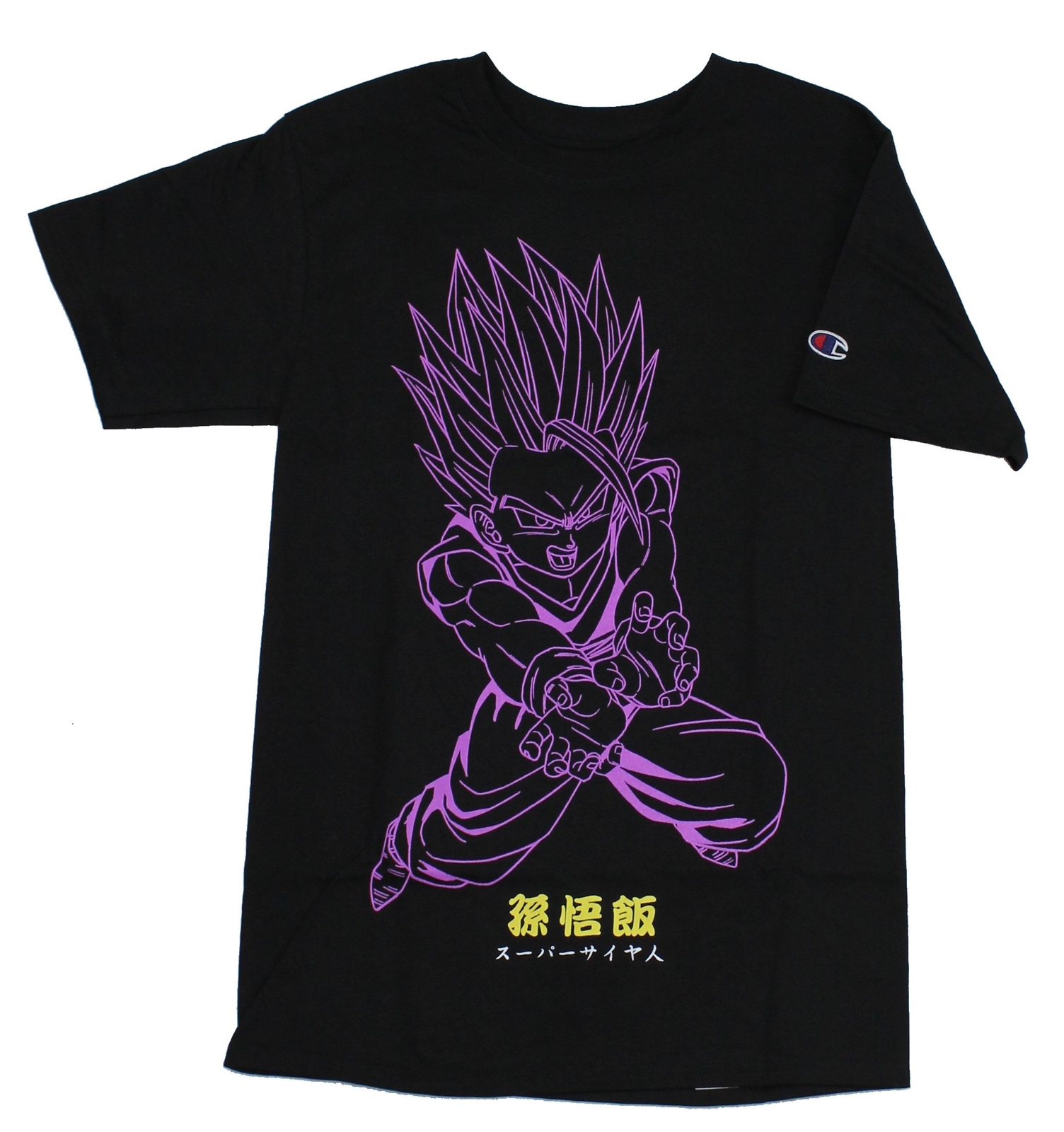 Dragon Ball Z Champion Adult New T-Shirt – Gohan Powerful Purple Line Drawing