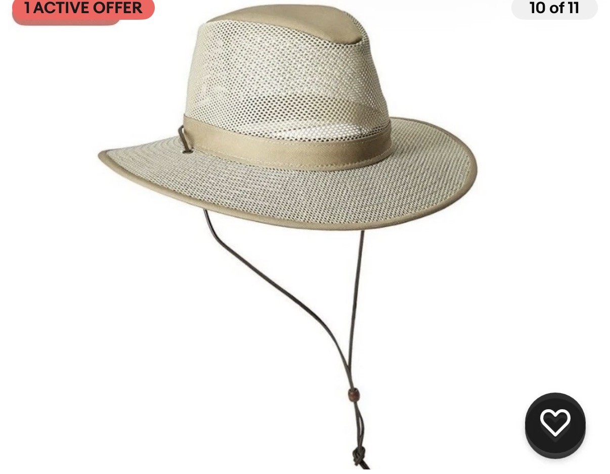 Henschel Crushable Soft Mesh Aussie Breezer Hat, Natural, 2XL