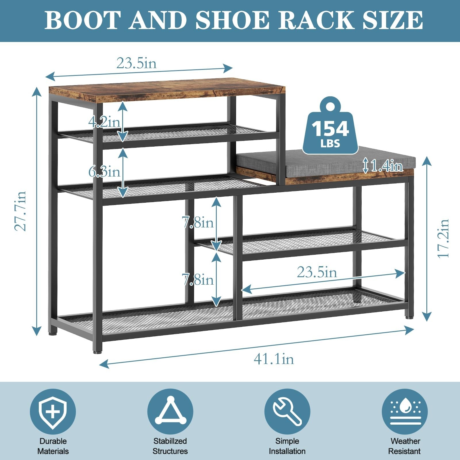 Shoe Rack,Freestanding Hidden Shoe Storage Organizer for Entryway, Shoe Bench…