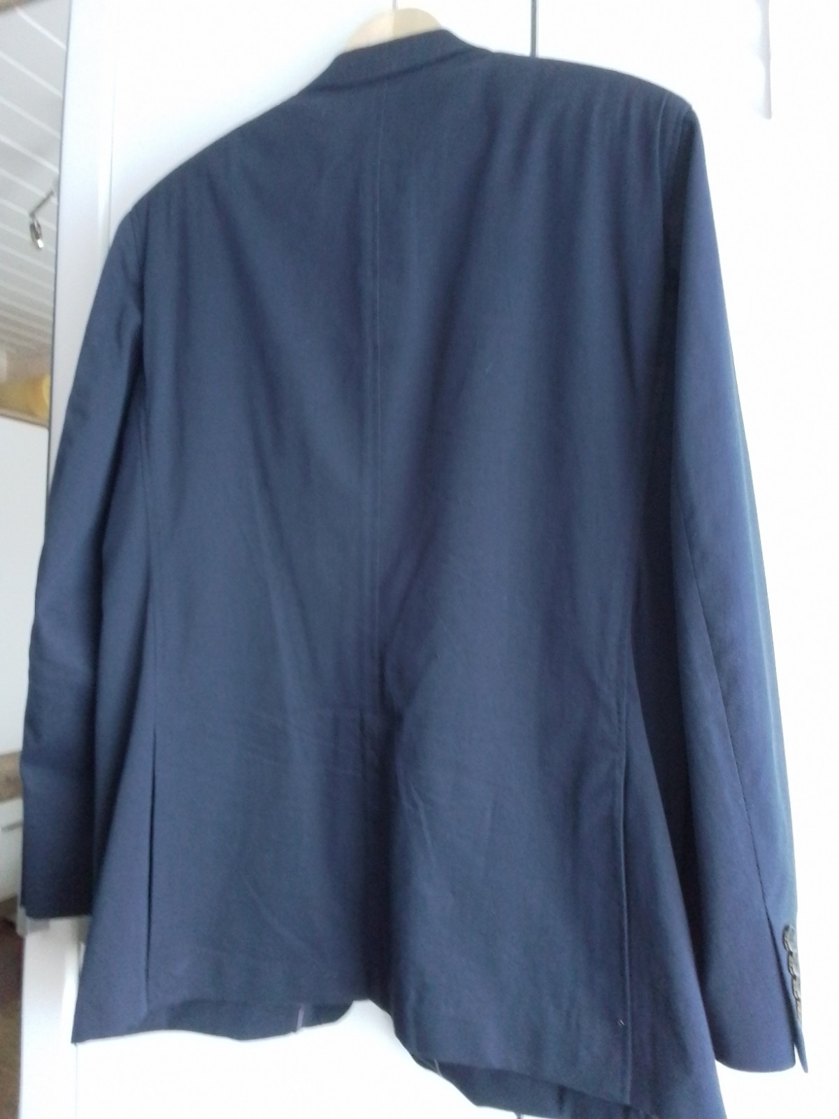 Dark blue cotton sport coat (blazer) by Rene Lezard, size 52