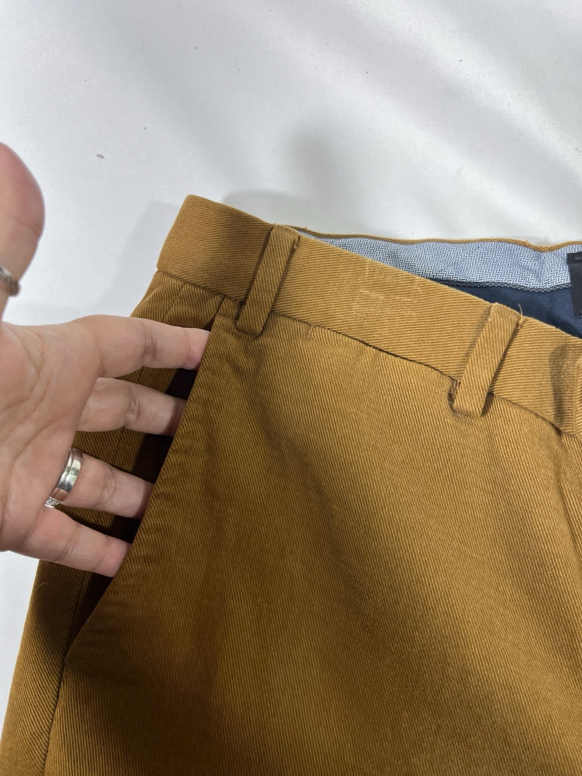HILTL CORDUROY MENS PANTS FLAT FRONT 100% BAUMWOLLE COTTON BROWN SZ 52 36×32”