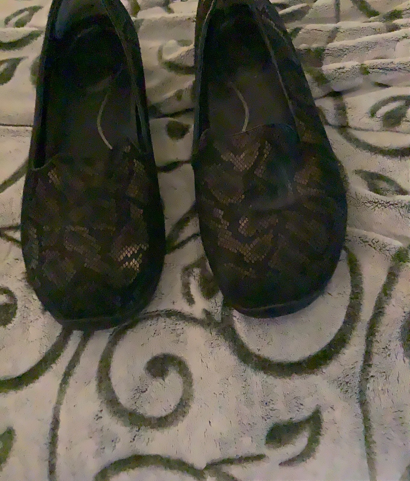 Dansko loafer slip ins black reptile leather print 42