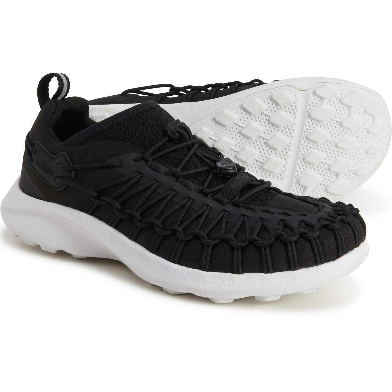Keen Uneek Cord Knit Slip-On Sneaker Comfort Shoes Womens Size 6 -Black/White