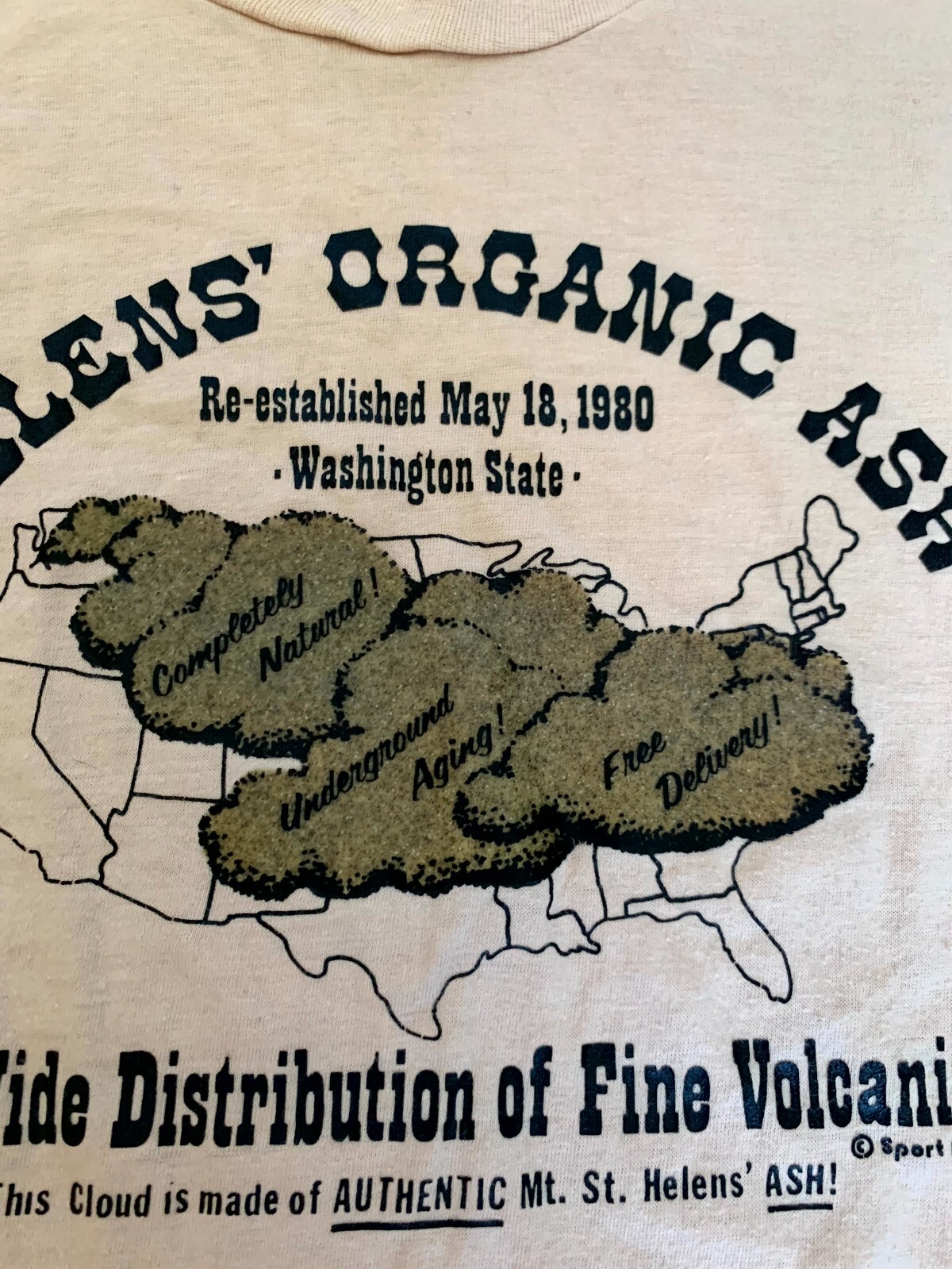 Vitg 1980 Mt St Helen’s Volcanic Ash single stitch T shirt S or XS