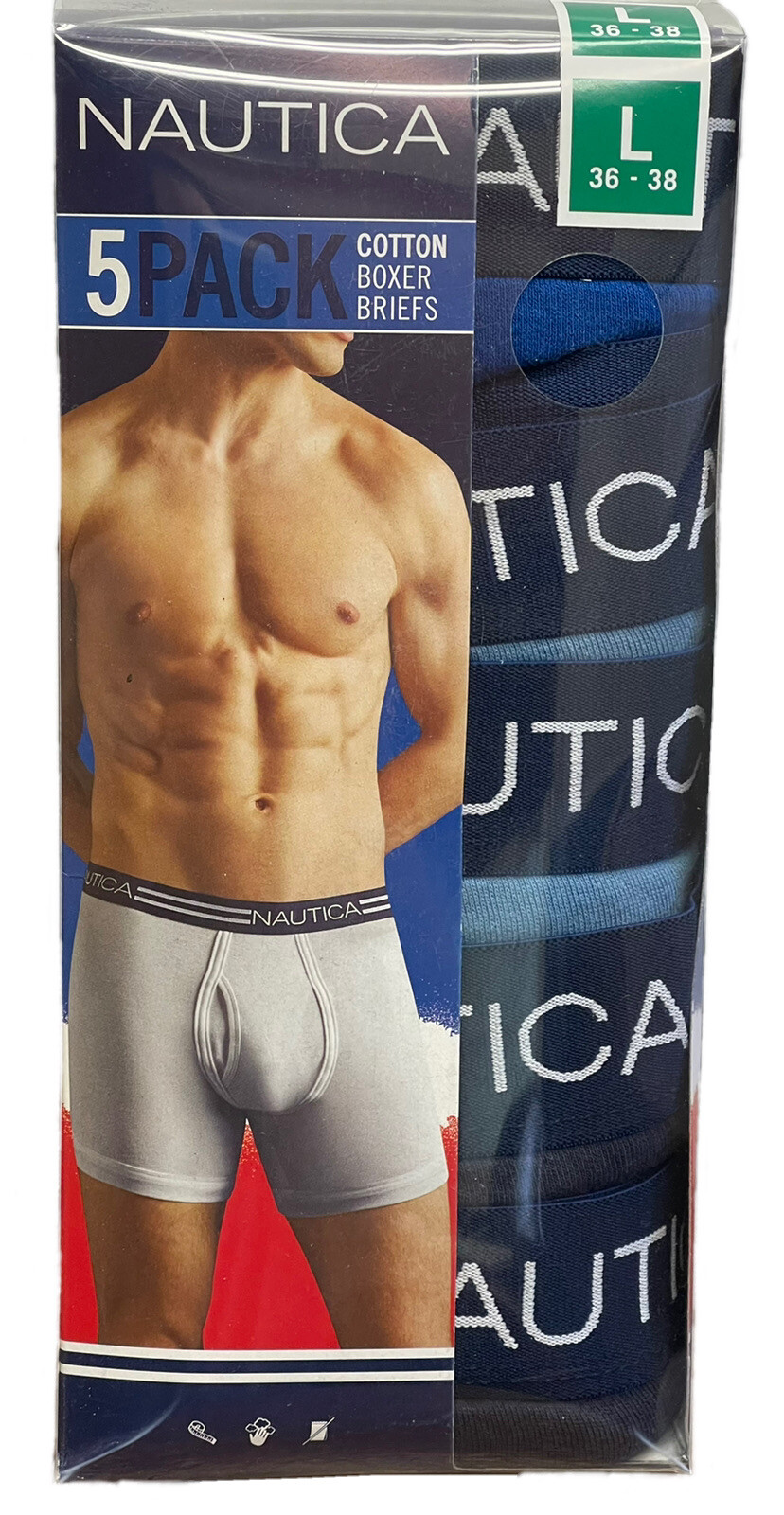 Nautica Men’s 5 Pack Cotton Boxer Briefs – Size / Color Varies
