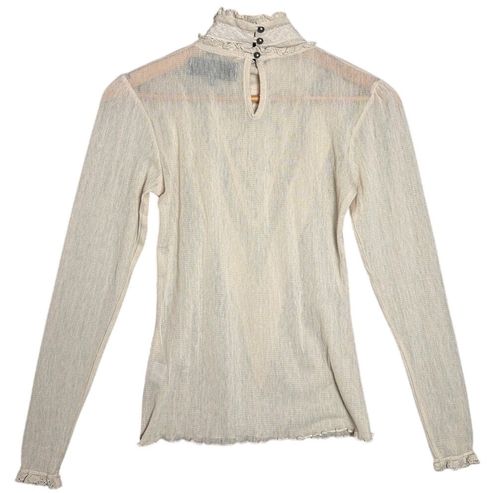 Double D Ranch Lace Mock Neck Top NWT Romantic Western Boho Cottage Size S