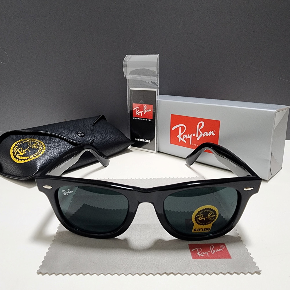 for Sunglasses Black Frame Glass Gray Lens 50-22 /140 mm