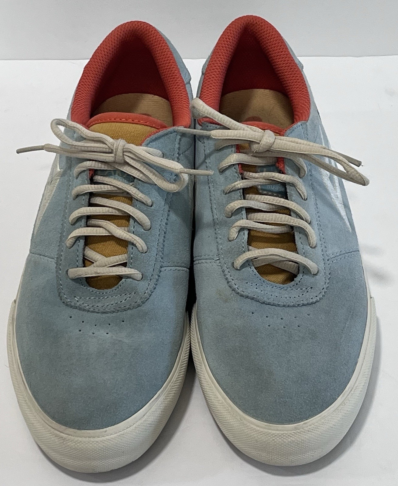 Men’s Lakai Manchester People Suede Skateboard Shoe Light Blue Size -8.5