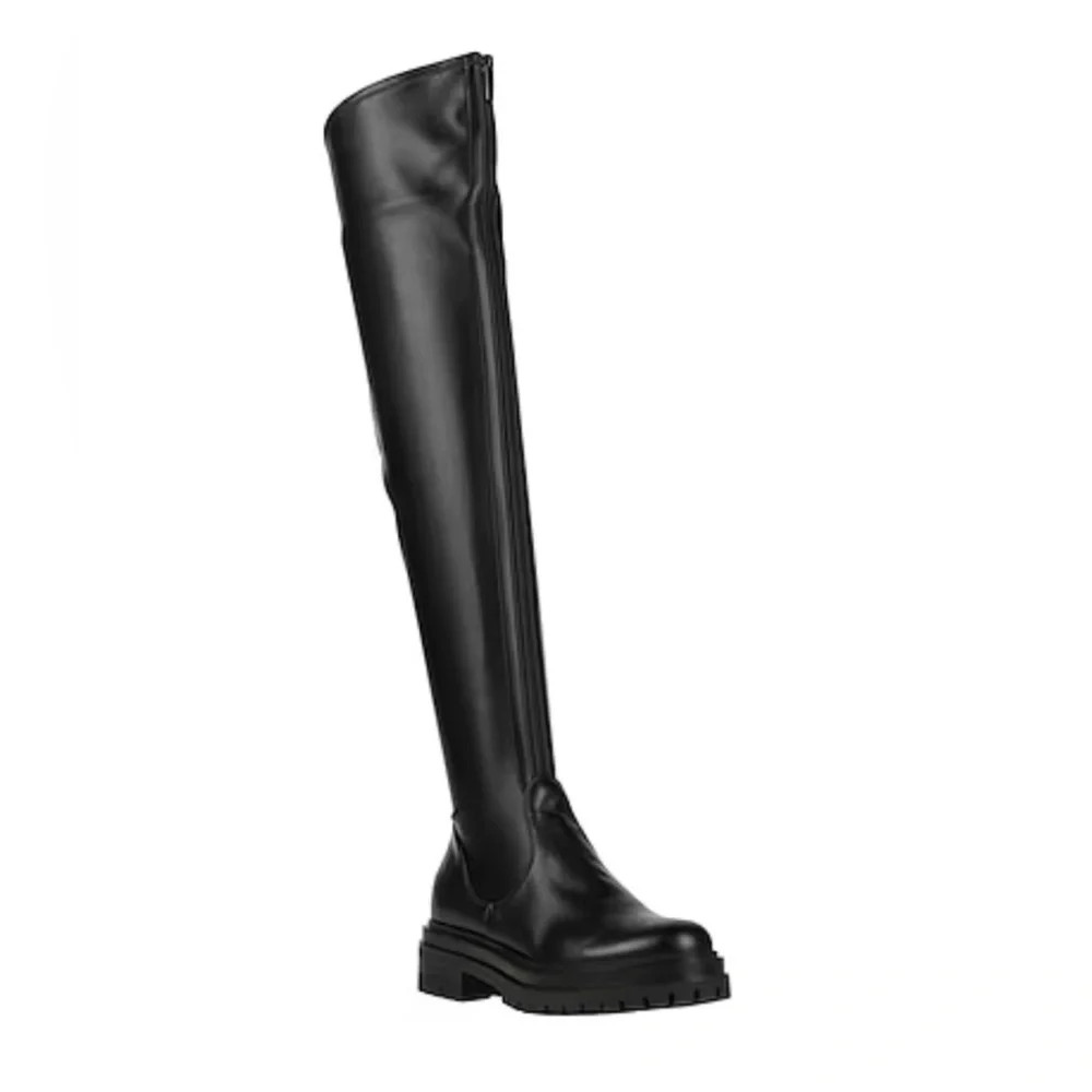 85% OFF Gianvito Rossi Marsden Women Leather Over the Knee Boot Black Sz 35/US 5
