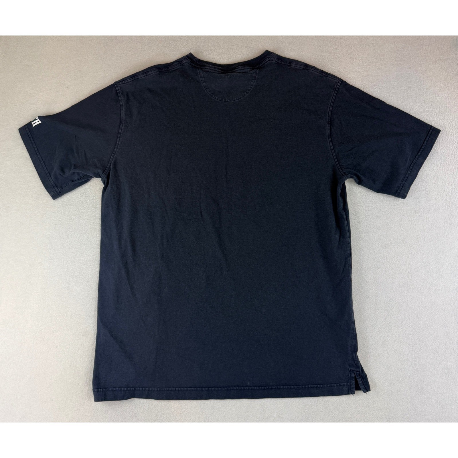 Duluth Trading Co T-Shirt Mens Large Navy Blue Party Beaver Graphic Longtail T