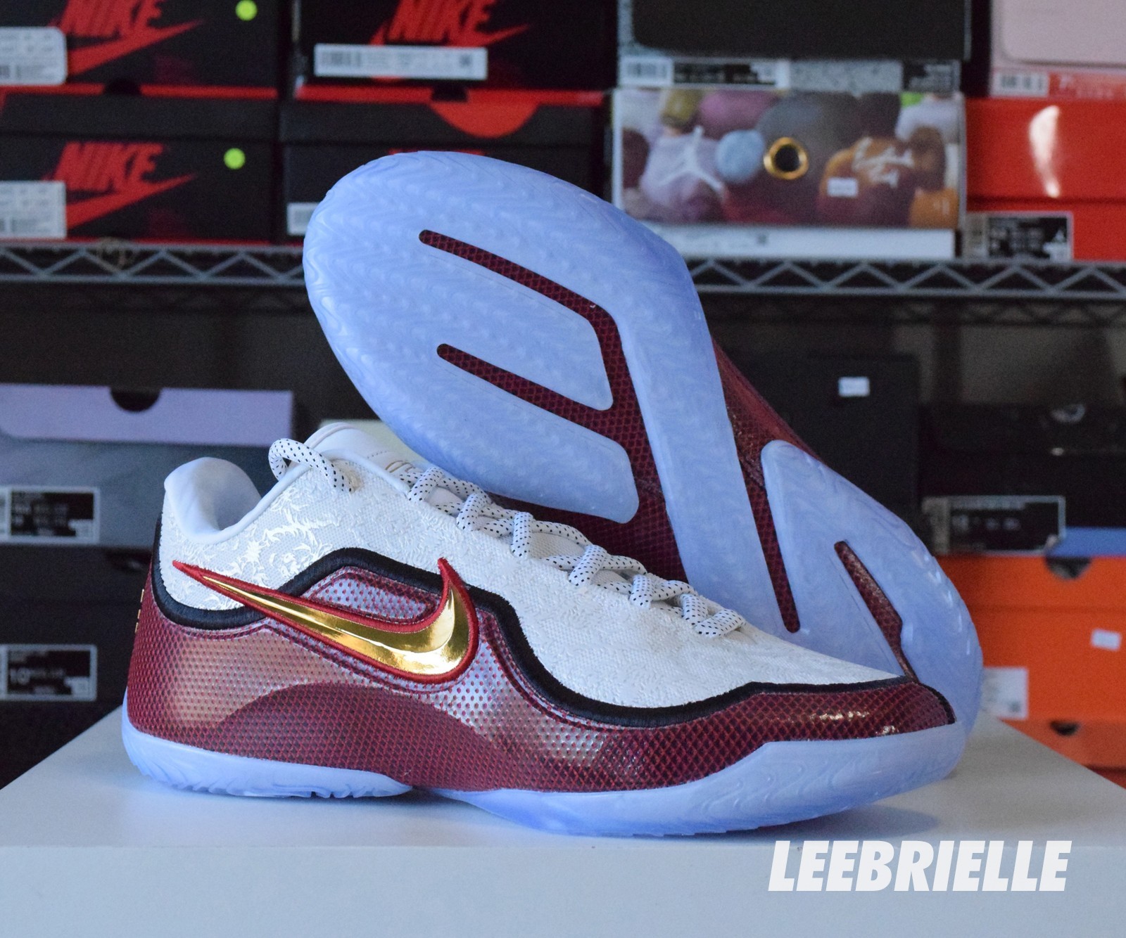 Size 15 – Nike LeBron 23 Grand Opening White Red Gold Black HJ5629-100