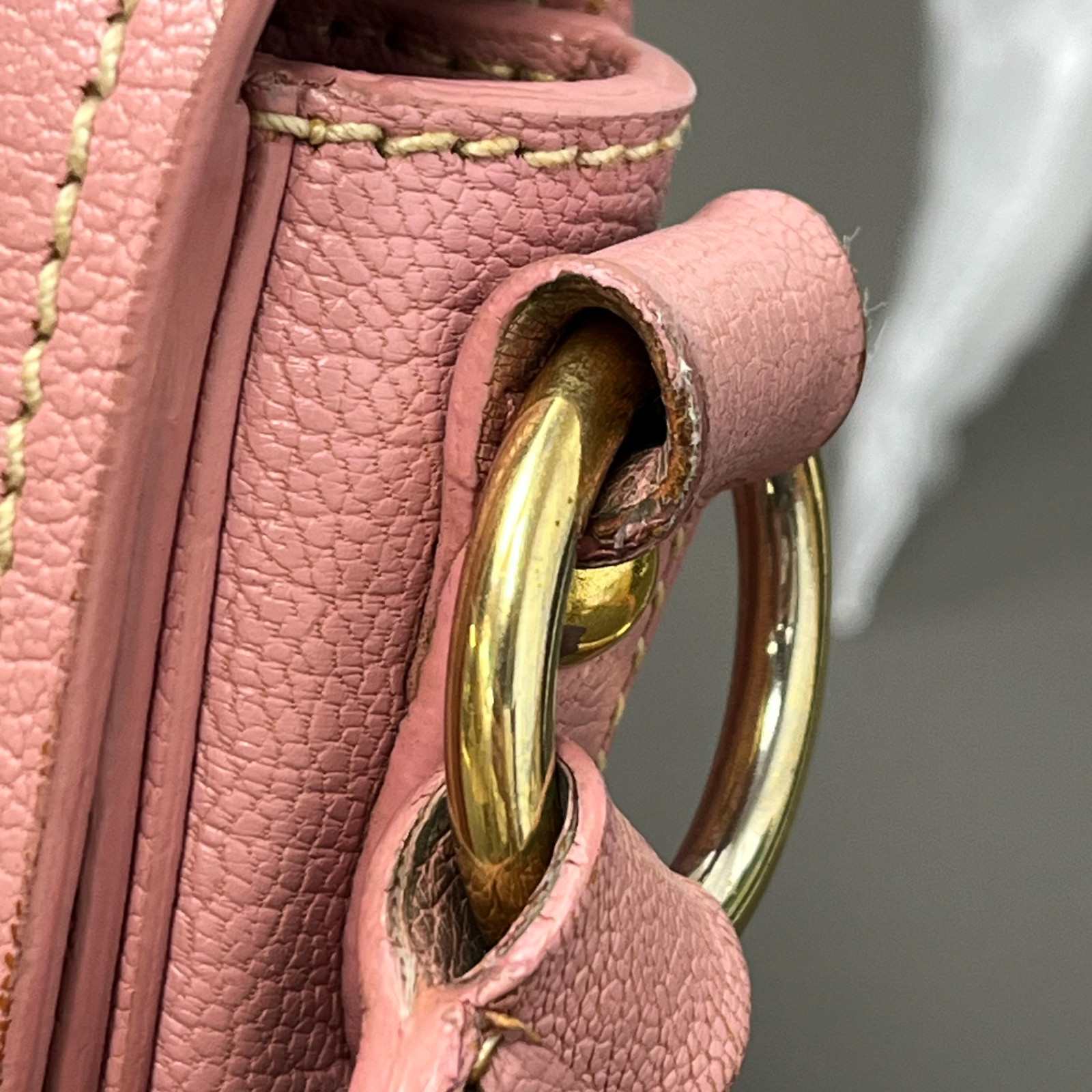 Authentic Miu Miu Top Handle Messenger Bag Pebbled Leather Messenger Bag Pink
