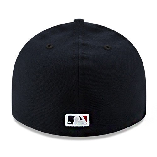 New Era Atlanta Braves Navy Fitted Hat MLB Authentic Road 2017 Low Profile Cap